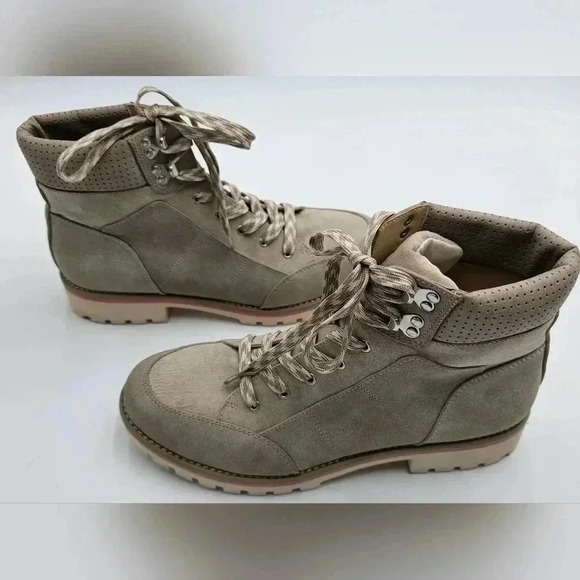 Sole Society Womens Size 9 Gray Lace Up Taleese Boots - Picture 4 of 7